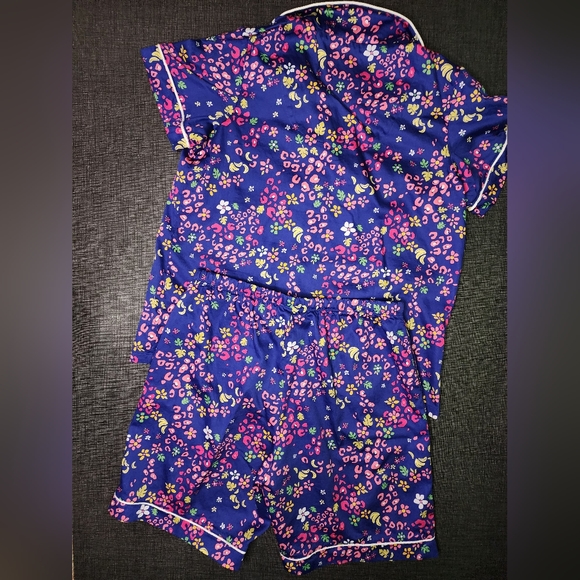 Jungle Cat Short Sleeve Classic  Woven Cotton PJSet Size M - Picture 4 of 7